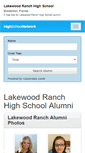 Mobile Screenshot of lakewoodranchhighschoolalumni.com
